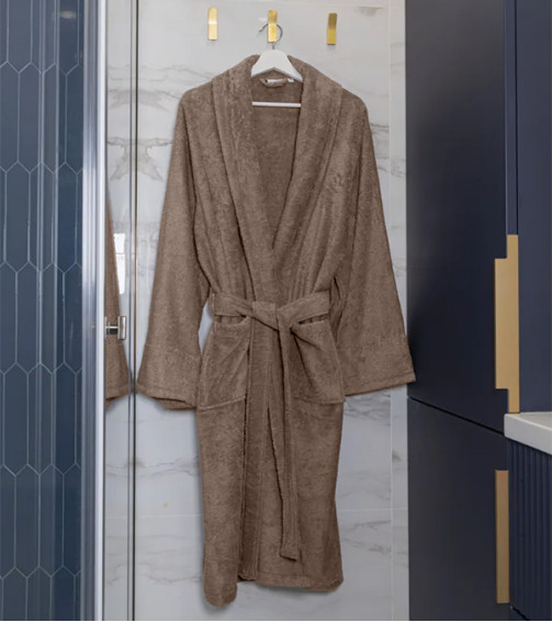 Light Brown Terry Bathrobe
