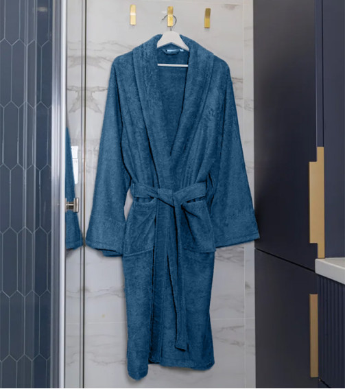 Blue Terry Bathrobe