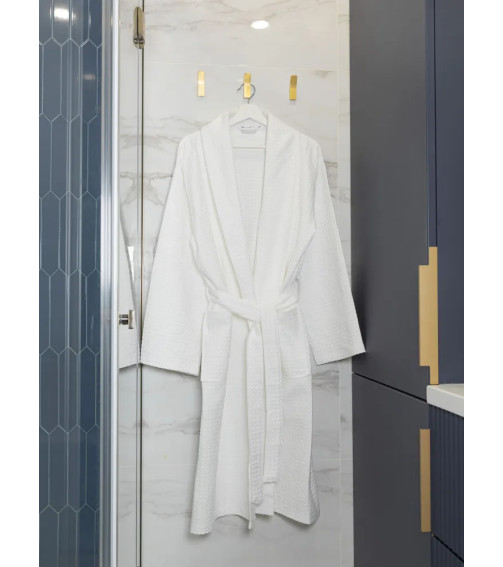 Waffle White Bathrobe