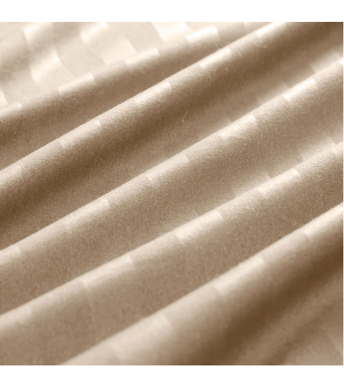 Satin stripe cappuccino queen size