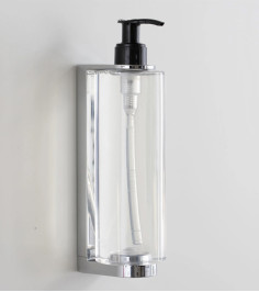 Suport dispenser din ABS pentru sticlă cu pompa, crom Suport dispenser din ABS pentru sticlă cu pompa, crom
