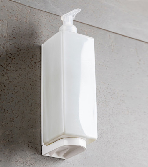 White Abs Adhesive Wall Bracket For Pump Dispenser