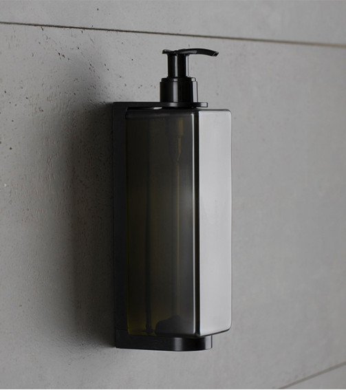 Black Abs Adhesive Wall Bracket For Pump Dispenser