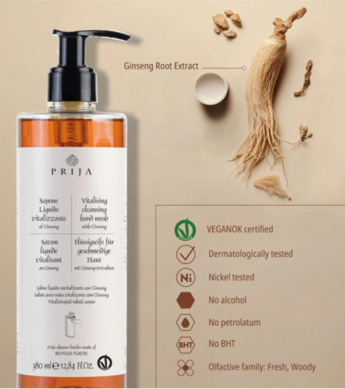 Săpun lichid Prija 380 ml (sticlă reîncărcabilă) Săpun lichid Prija 380 ml (sticlă reîncărcabilă)