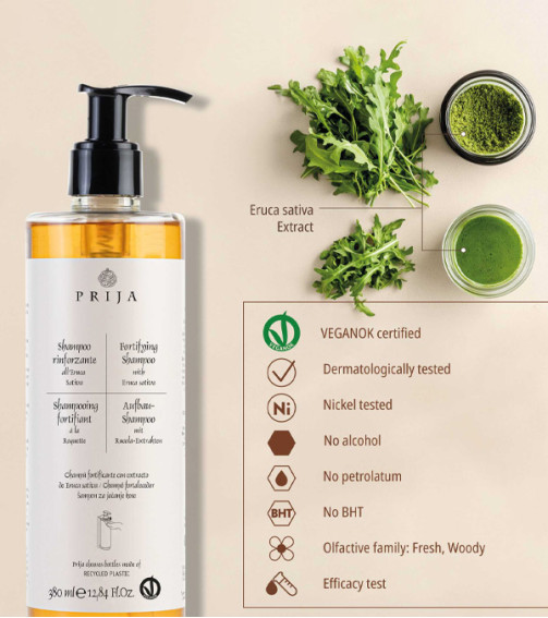 Șampon fortifiant Prija 380 ml (sticlă reîncărcabilă)