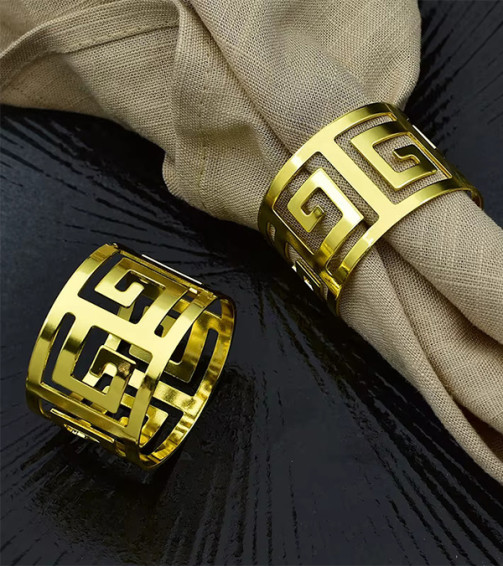 Napkin Ring "Golden Maze"