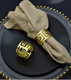 Napkin Ring "Golden Maze"