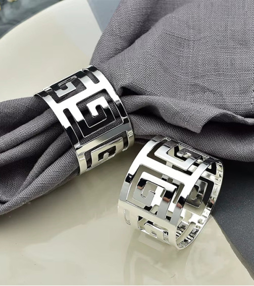 Napkin Ring "Silver Maze"
