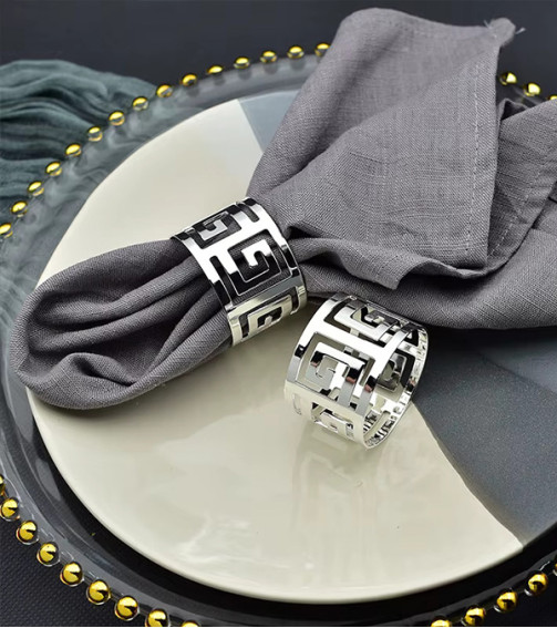Napkin Ring "Silver Maze"