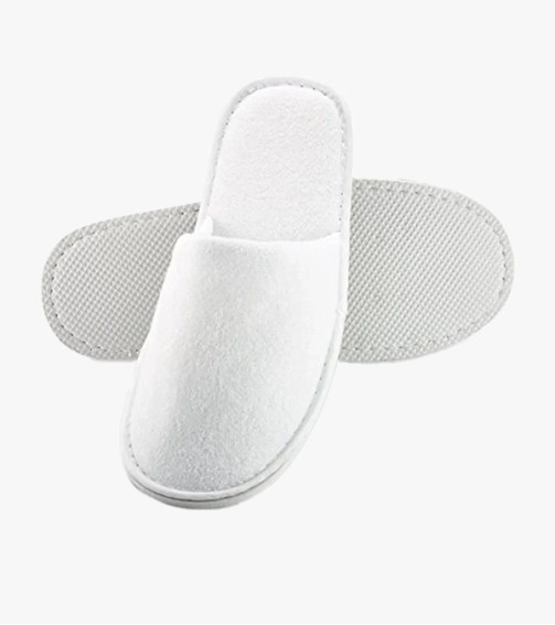 Papuci de unică folosință fleece albi 100 perechi