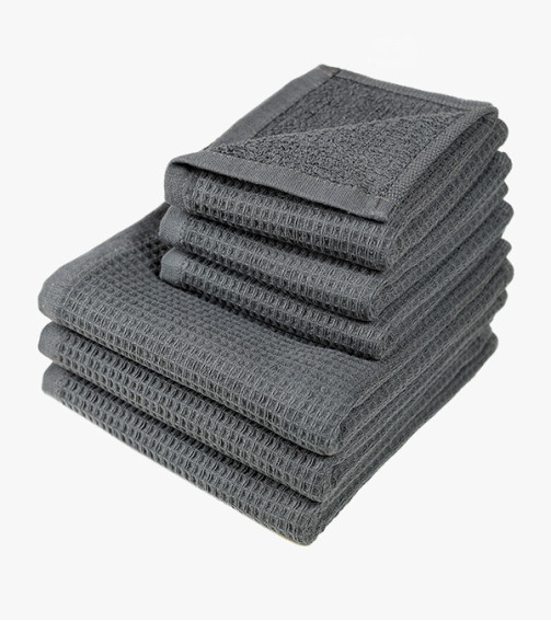 Waffle Grey Towel Valentina 40x70