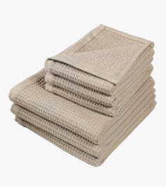 Waffle Brown Towel Livia 30x50