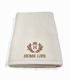 Vanessa Bath Towel with Home Life Embroidery 