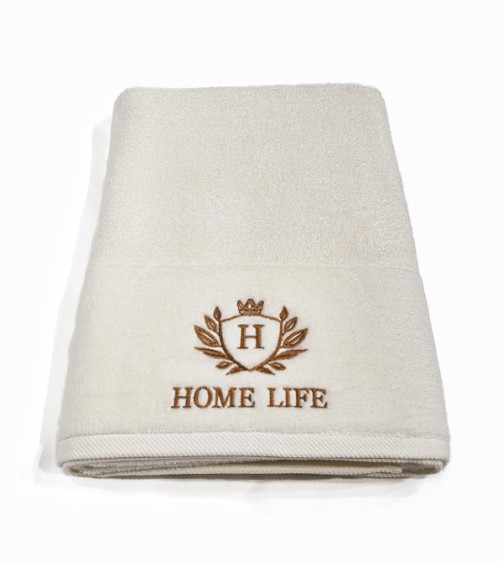 Vanessa Bath Towel with Home Life Embroidery 